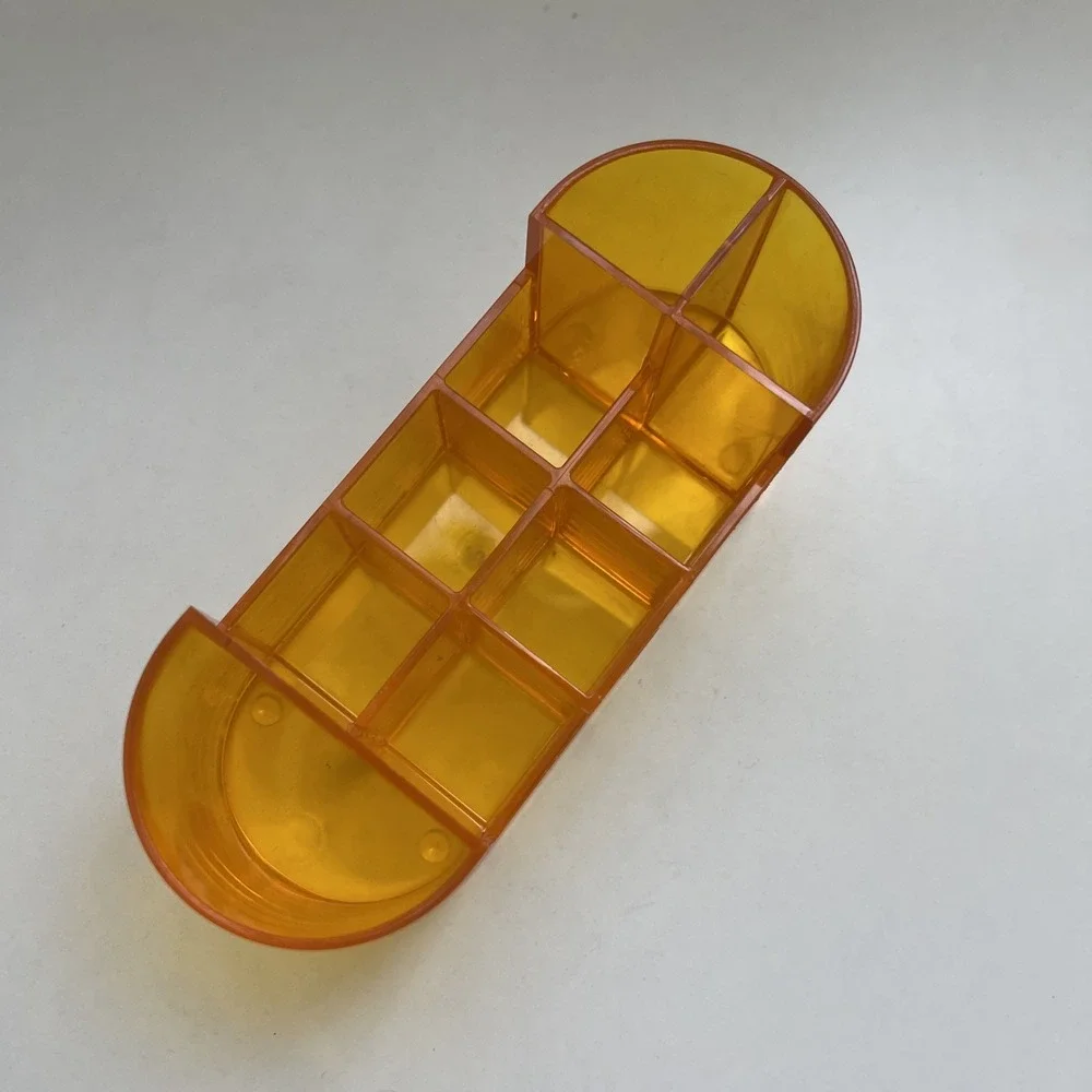 Vtg Clinique Acrylic Lipstick Cosmetic Makeup Organizer Display Case Orange‎